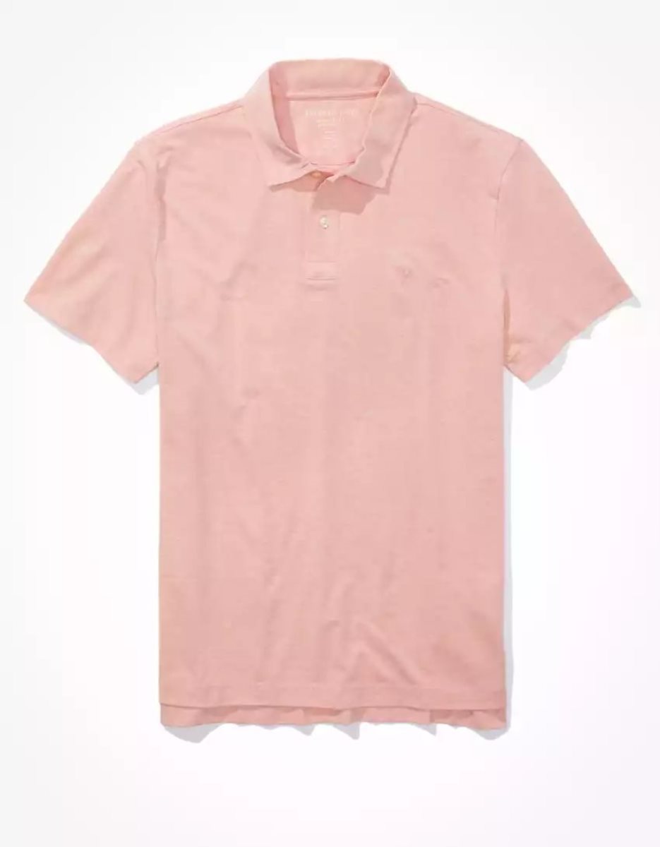 Polos American Eagle AE Super Soft Legend Jersey Rose Homme | GND-12220616